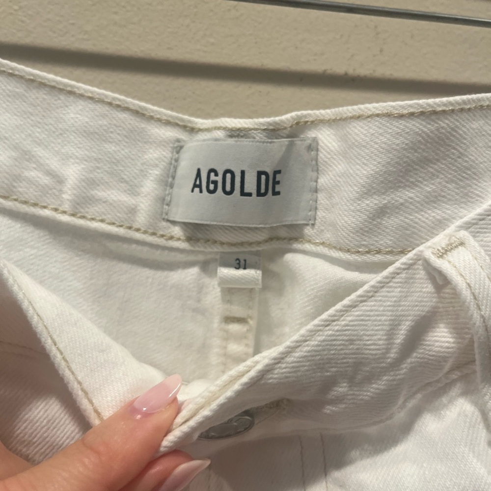 NEW AGOLDE Kelly High-Rise Straight-Leg Jeans in Milkshake, Size 31 - Picture 5 of 7